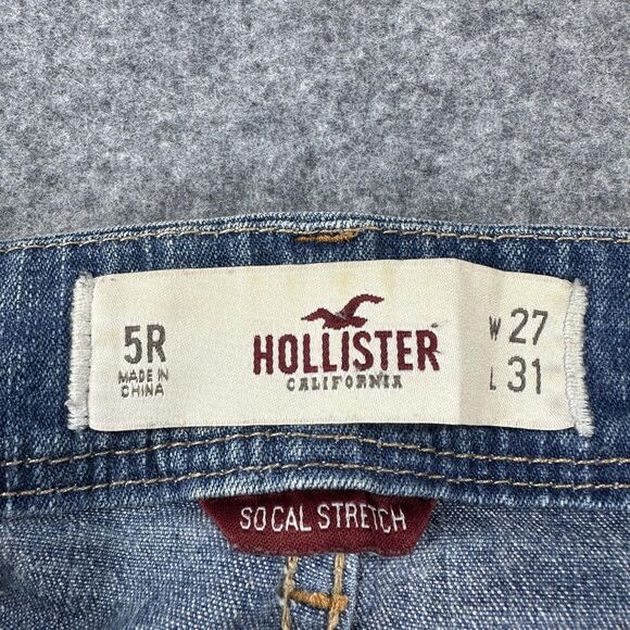 Hollister Jeans Womens 5R Blue Low Rise Skinny SoCal Stretch Denim 27x30 - Picture 3 of 10